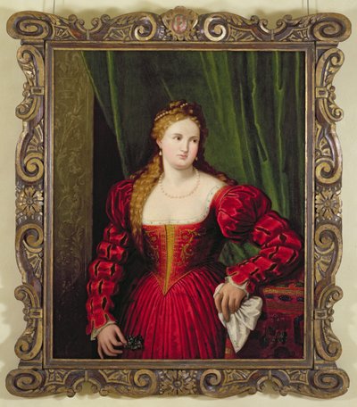 Portrait of Violante, daughter of Palma Vecchio, 1530-35 by Paris Bordone